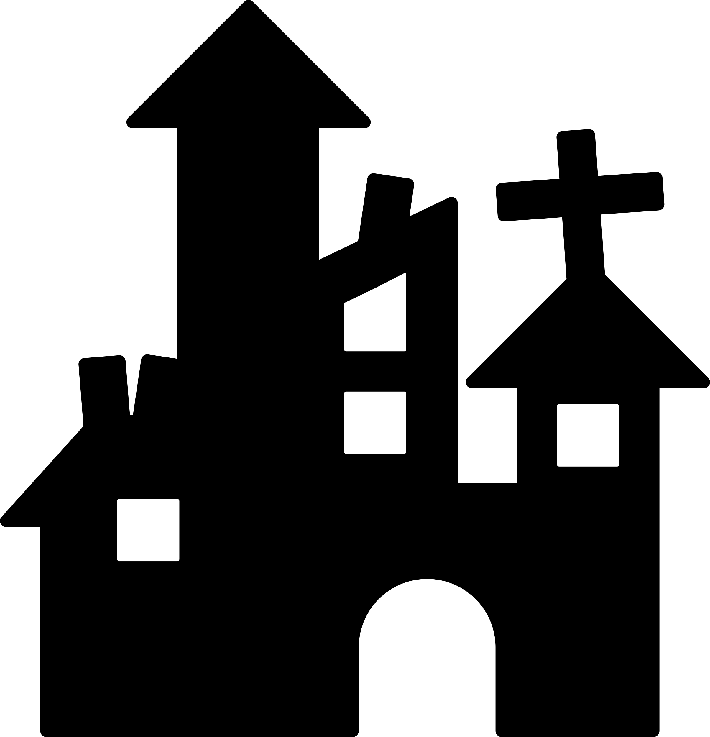 Halloween Horror Castle Contour Svg Vector Free Vectors